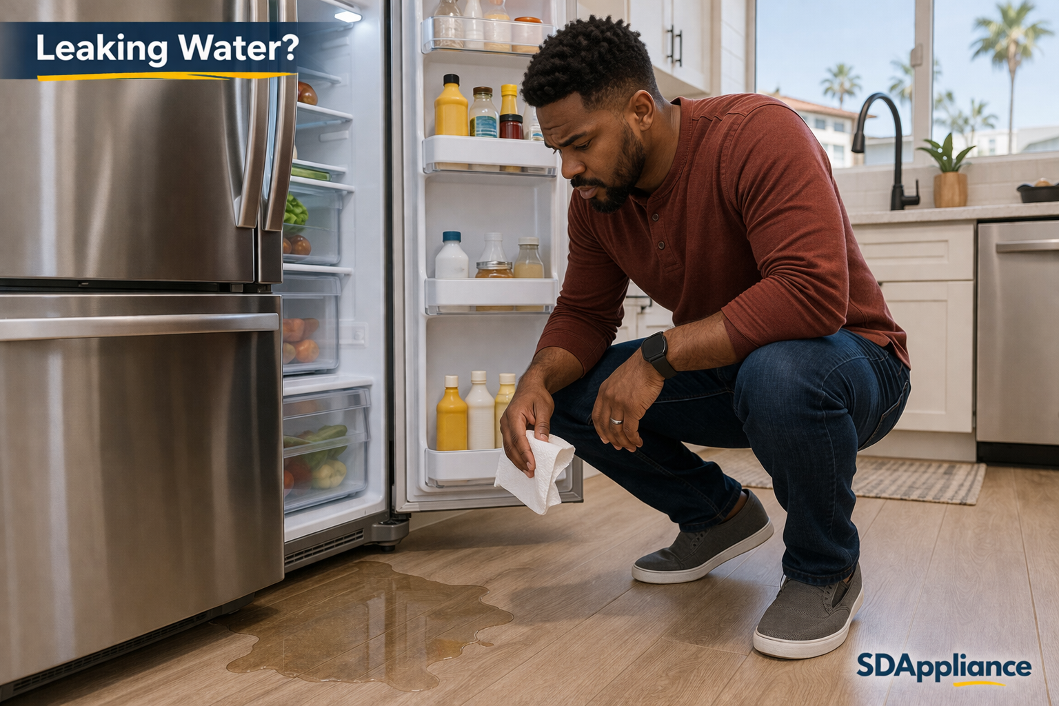 Refrigerator Leaking Water in Pacific Beach?