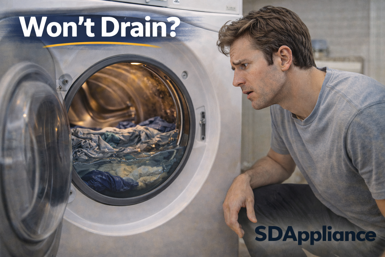 What to Do When Your Washing Machine Won’t Drain in Santee